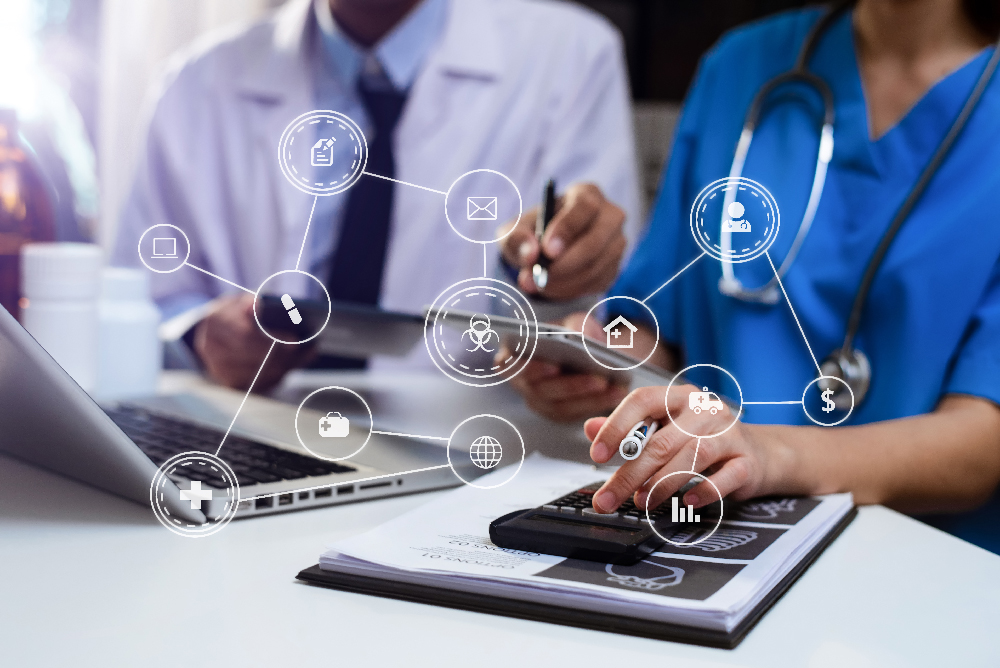 healthcare professionals looking over the state of telemedicine